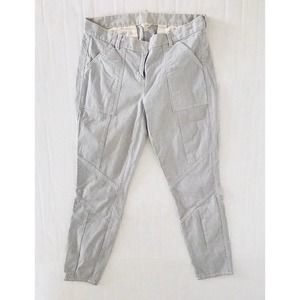 J crew | Womens Pinstripe Pants Size 2 Blue Skinny Ankle City Fit Stretch